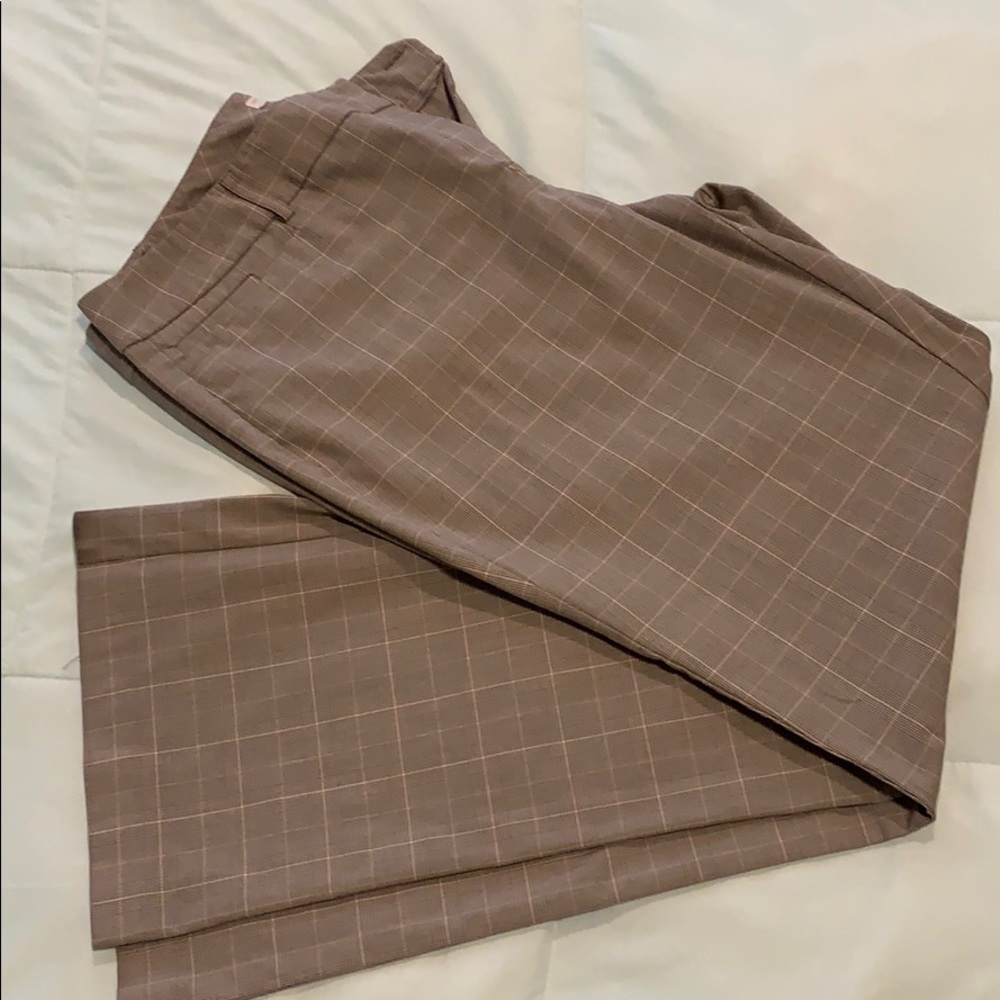NY&C Gray Plaid Dress Pants